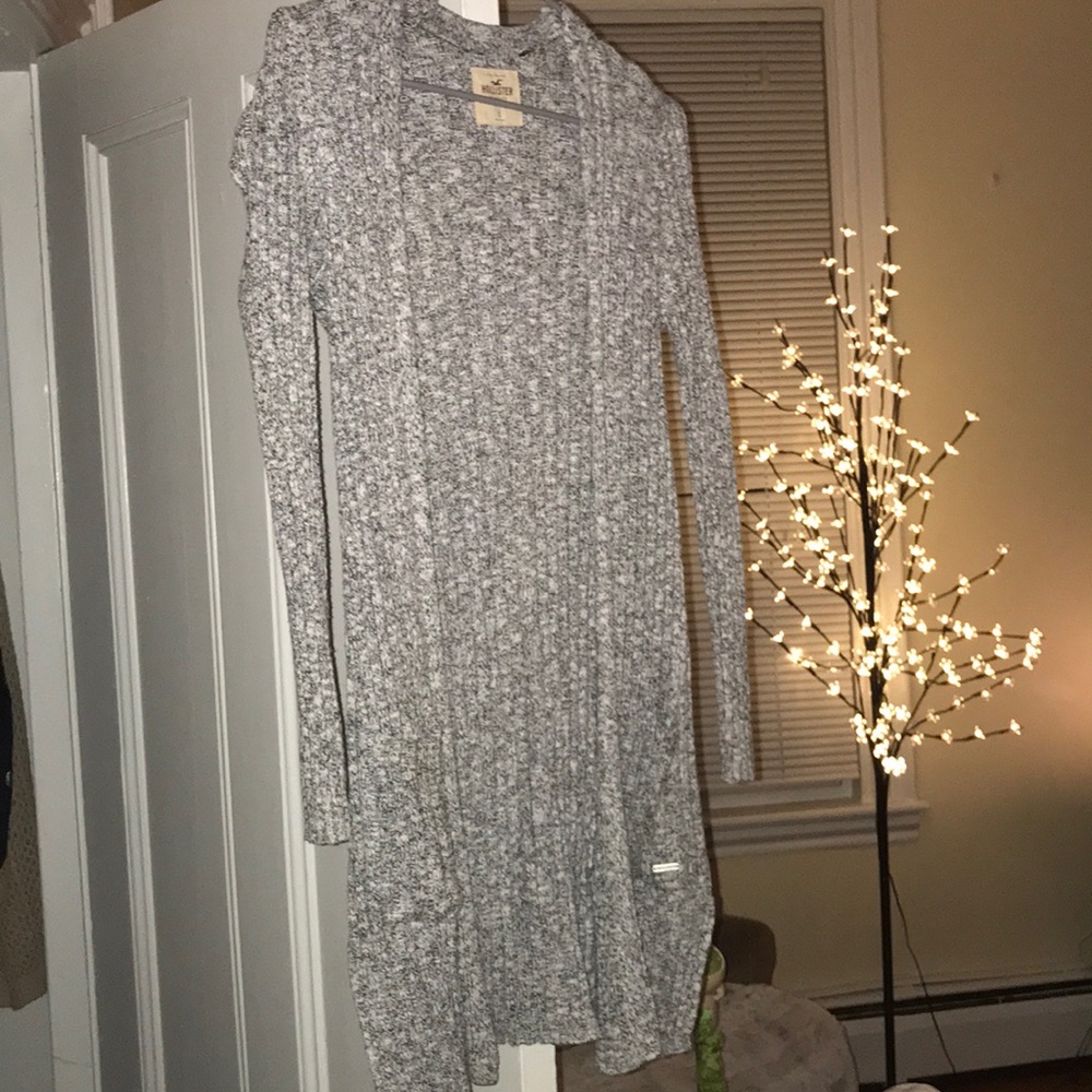 Grey hollister cardigan